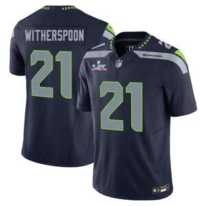 Mens or Youths Choose Devon Witherspoon Super Bowl LX Stitched Jersey Navy Vapor